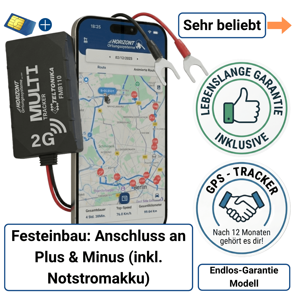 2G Basis | für PKW, LKW & Wohnmobile - GPS Tracker für Fahrzeuge