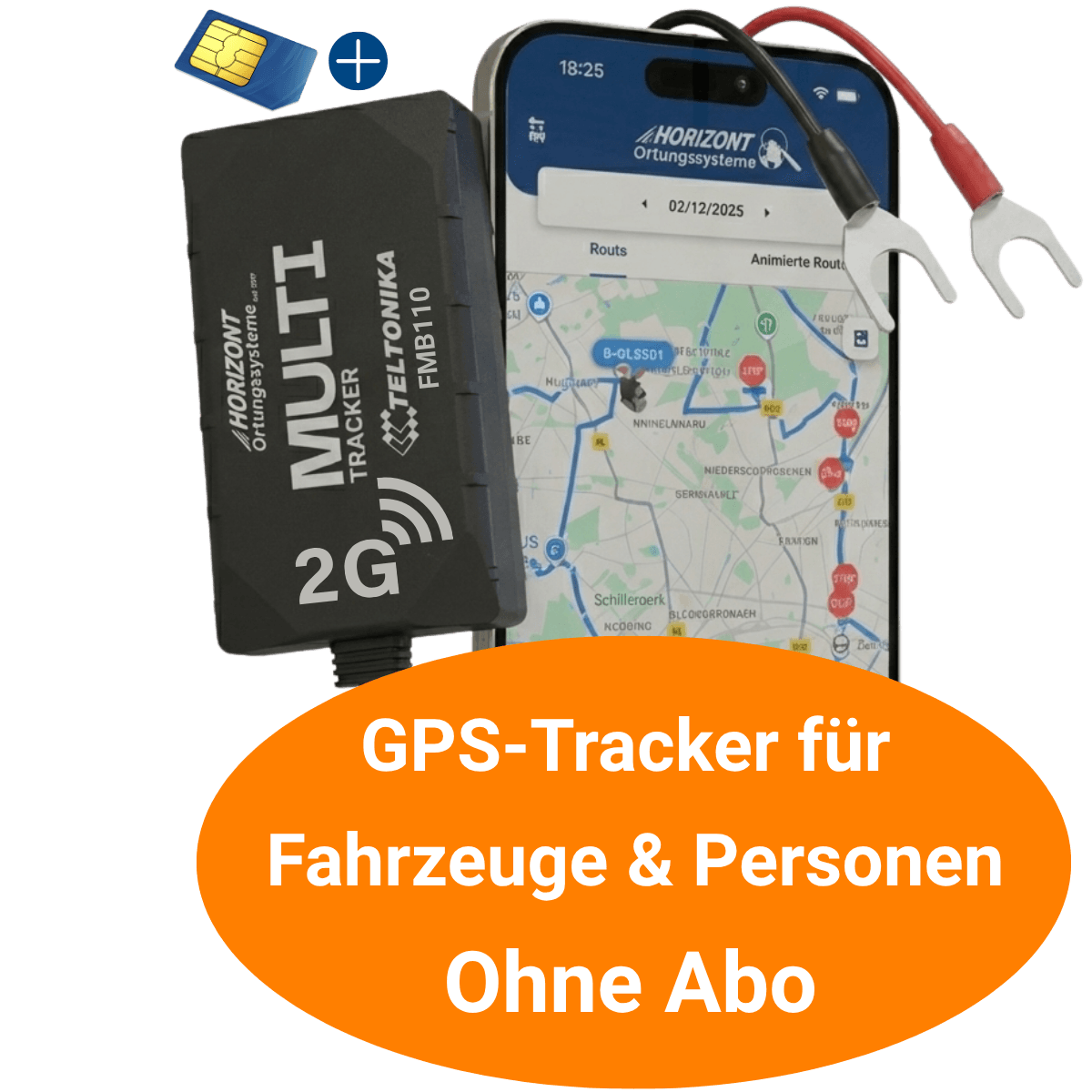 2G GPS Tracker Car without Subscription - One-time 112.90€, SIM Card included - resim 1