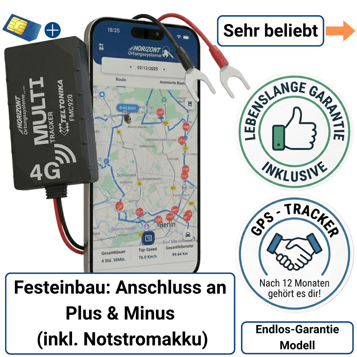 ABO-FREI Multi-Modell – 4G EU-Weit | Teltonika - GPS Tracker für Fahrzeuge