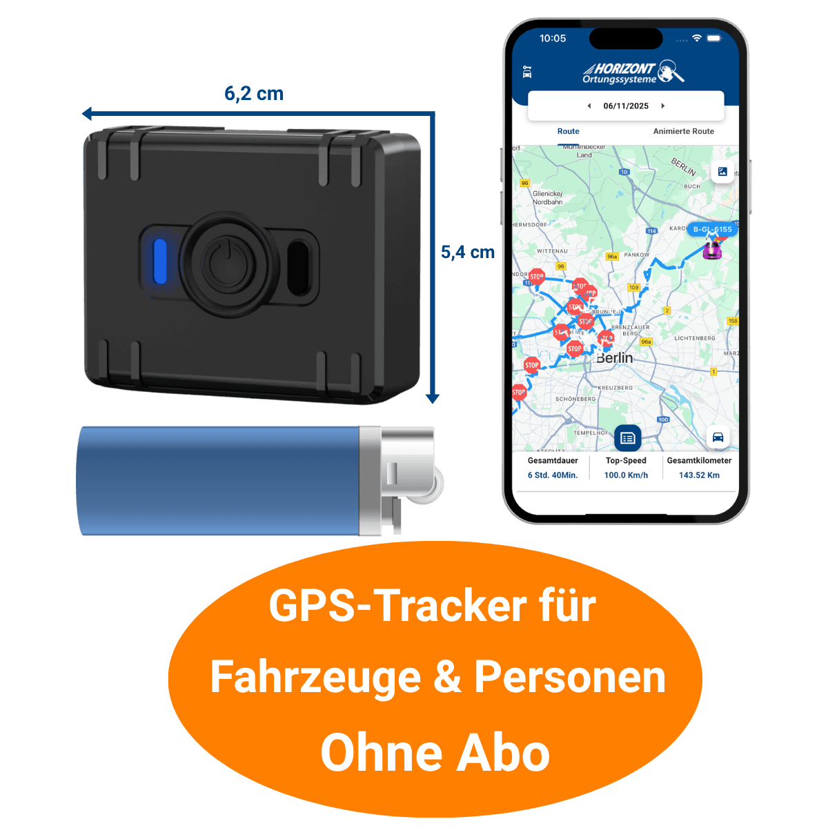 Mobiler GPS Tracker ohne Abo | ink.12 Monate Lizenz | 4G LTE mit Akku | Teltonika ATC700 - GPS Tracker für Fahrzeuge