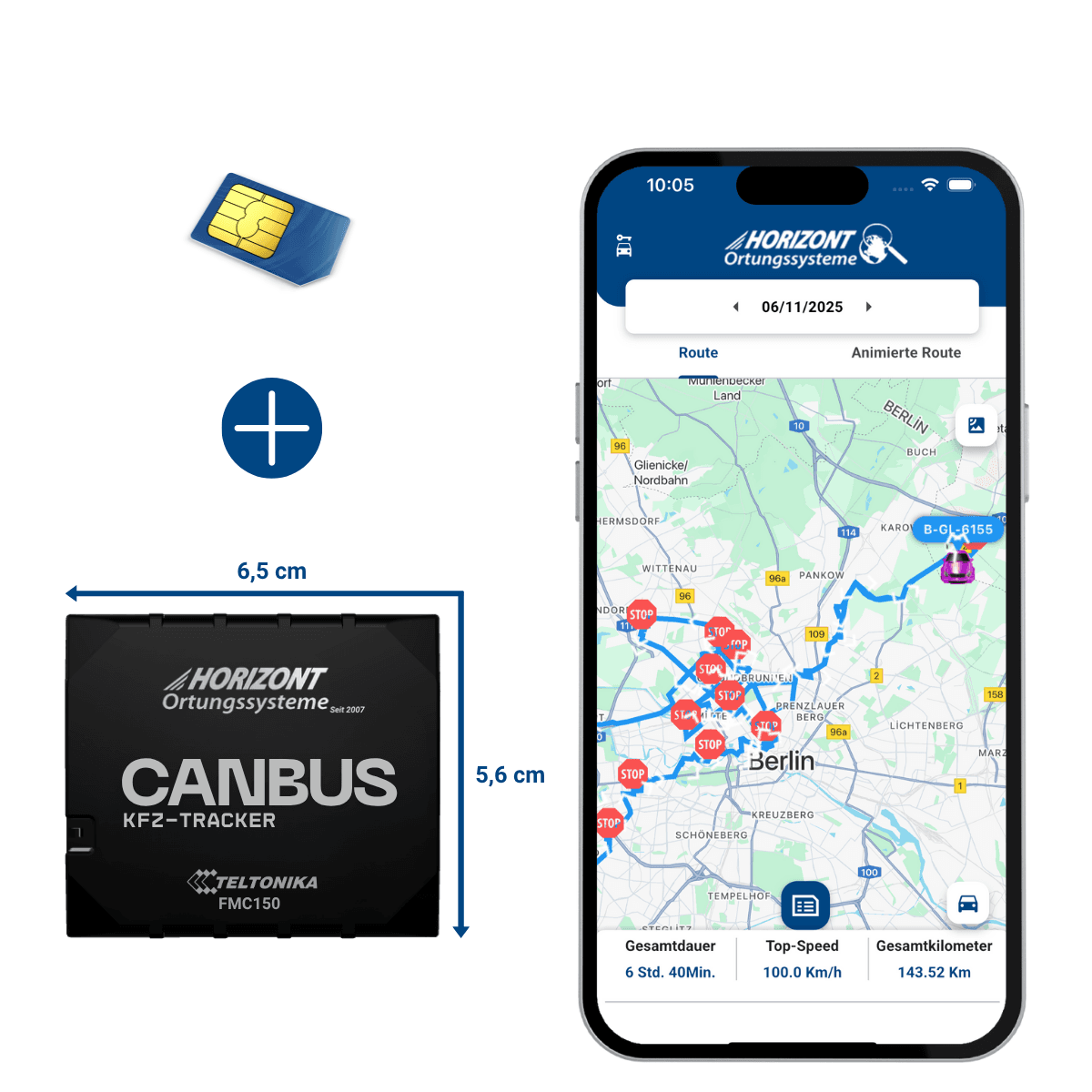 GPS Tracker mit CAN-Bus – 4G LTE für Flottenmanagement | Teltonika FMC150