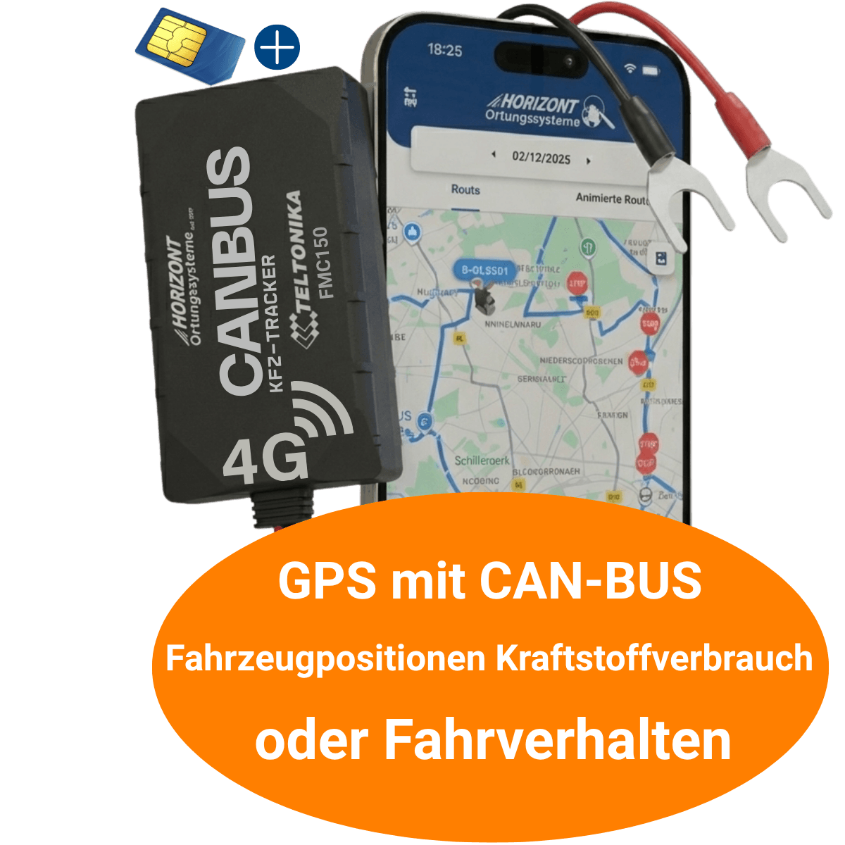 incl. SIM Card - Car & Truck 4G GPS Vehicle Tracker with CAN Bus - 4G Model - With Subscription - resim 1