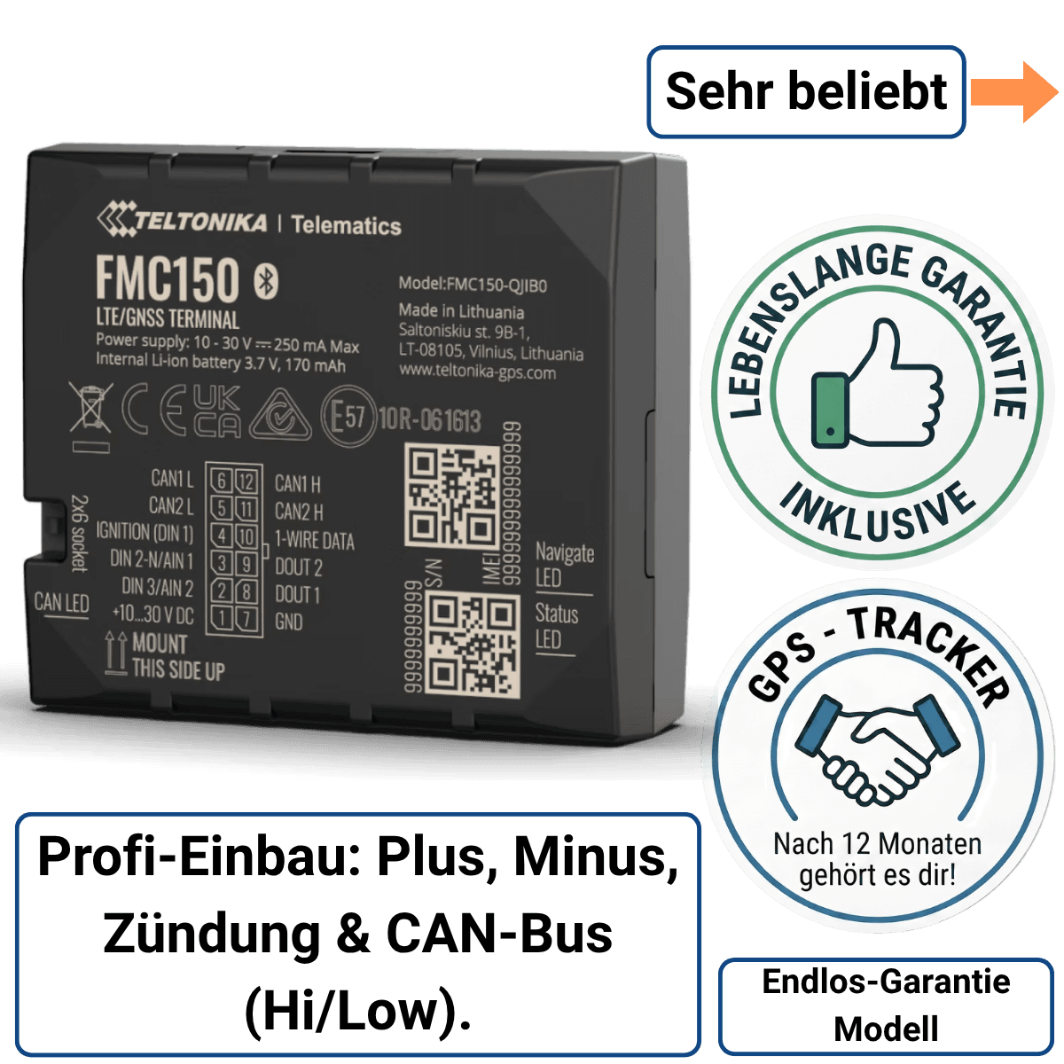 Endlos Garantie CAN-Bus Modell – 4G LTE | Teltonika