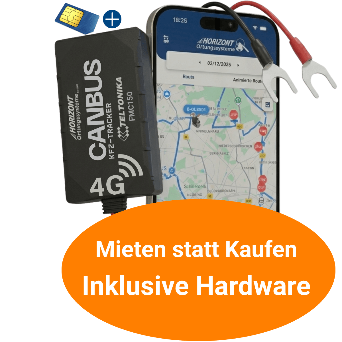 GPS Vehicle Tracker with CAN Bus - 4G Model - Rental with monthly payment - GPS Tracker für Fahrzeuge