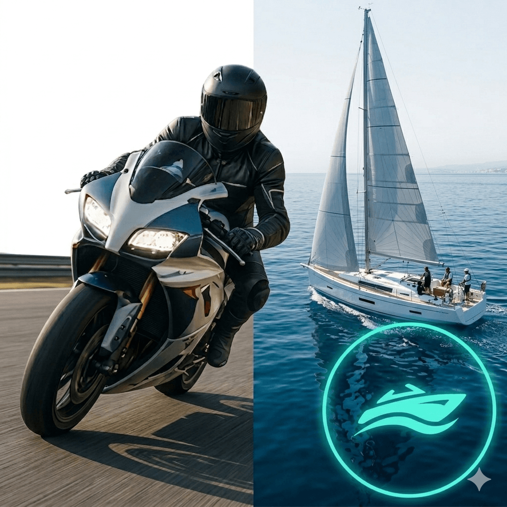 Motorräder & Segelboot